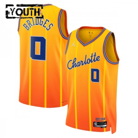 Maillot Enfant Charlotte Hornets Miles Bridges 2025-26 Jordan City Edition Gold Swingman